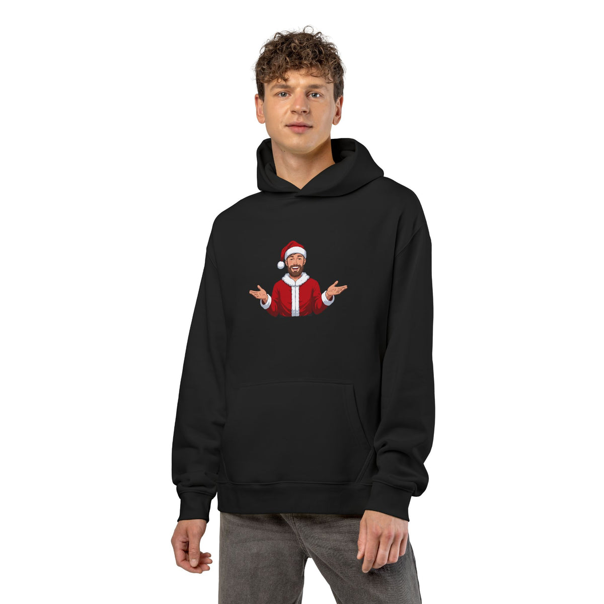 Felpa di Babbo Natale allegro