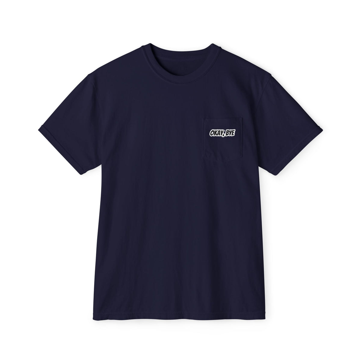 T-shirt uomo con taschino scura «Okay Bye»