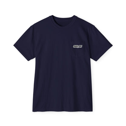 T-shirt uomo con taschino scura «Okay Bye»