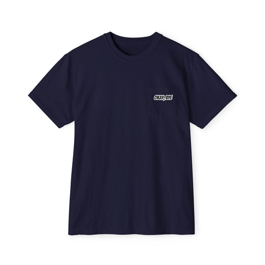T-shirt uomo con taschino scura «Okay Bye»