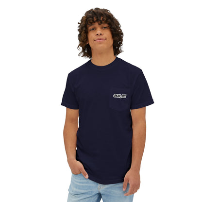 T-shirt uomo con taschino scura «Okay Bye»