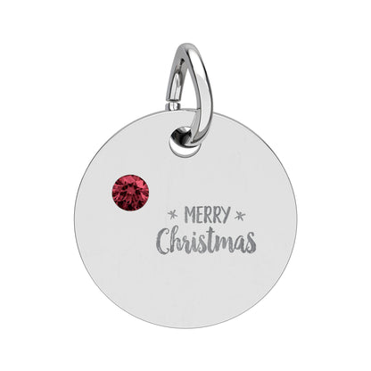 Charm a cerchio con pietra del mese – Buon Natale