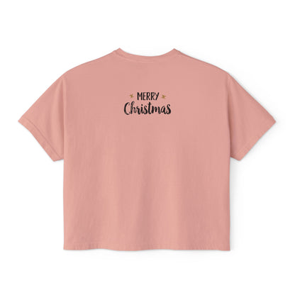 T-shirt donna boxy Natale 2026
