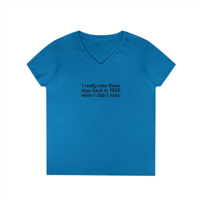 T-shirt scollo a V donna «Nostalgic Void»