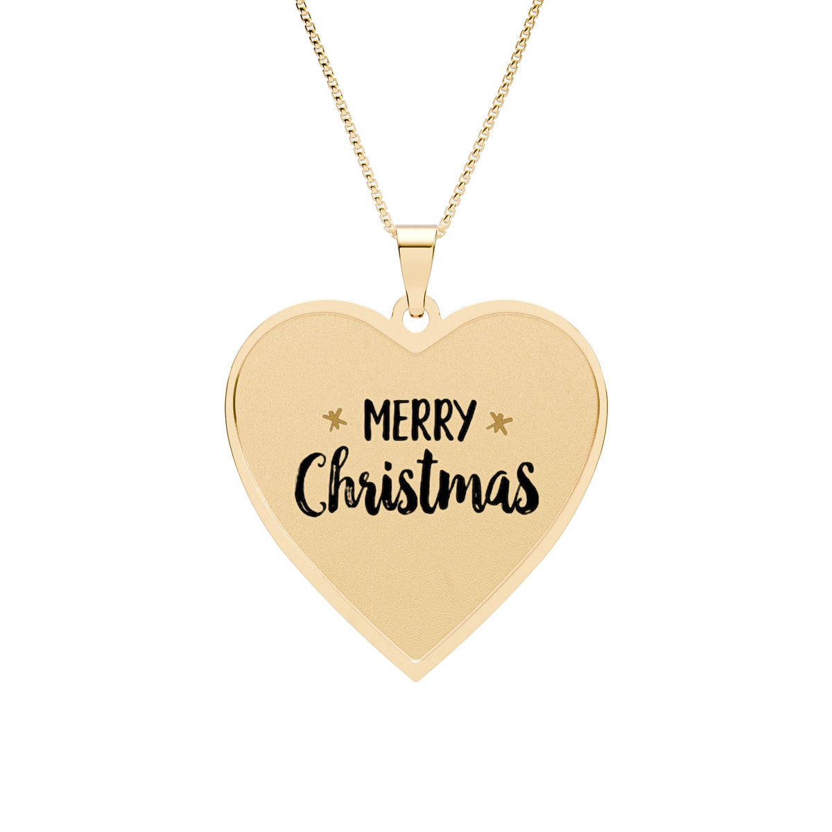 Collana medaglione a cuore con foto – Buon Natale