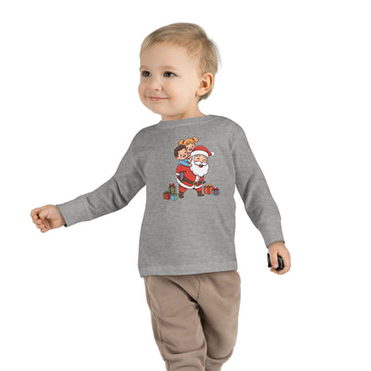 Maglia maniche lunghe bimbi piccoli – Babbo Natale a Cavalluccio