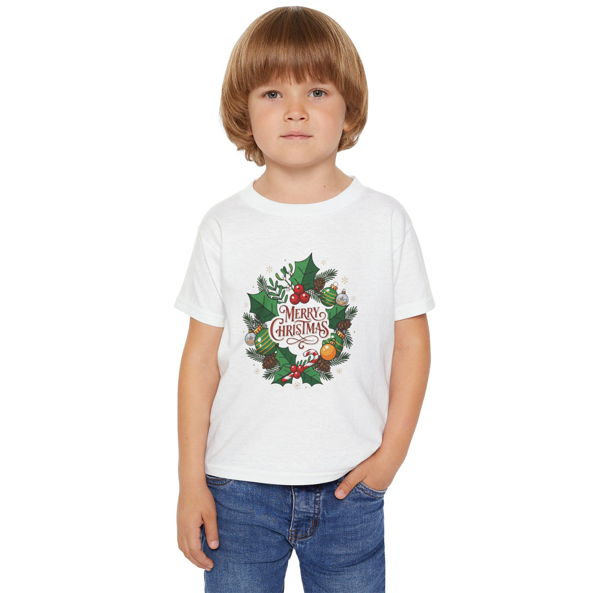 T-shirt bimbi piccoli – Ghirlanda Natalizia