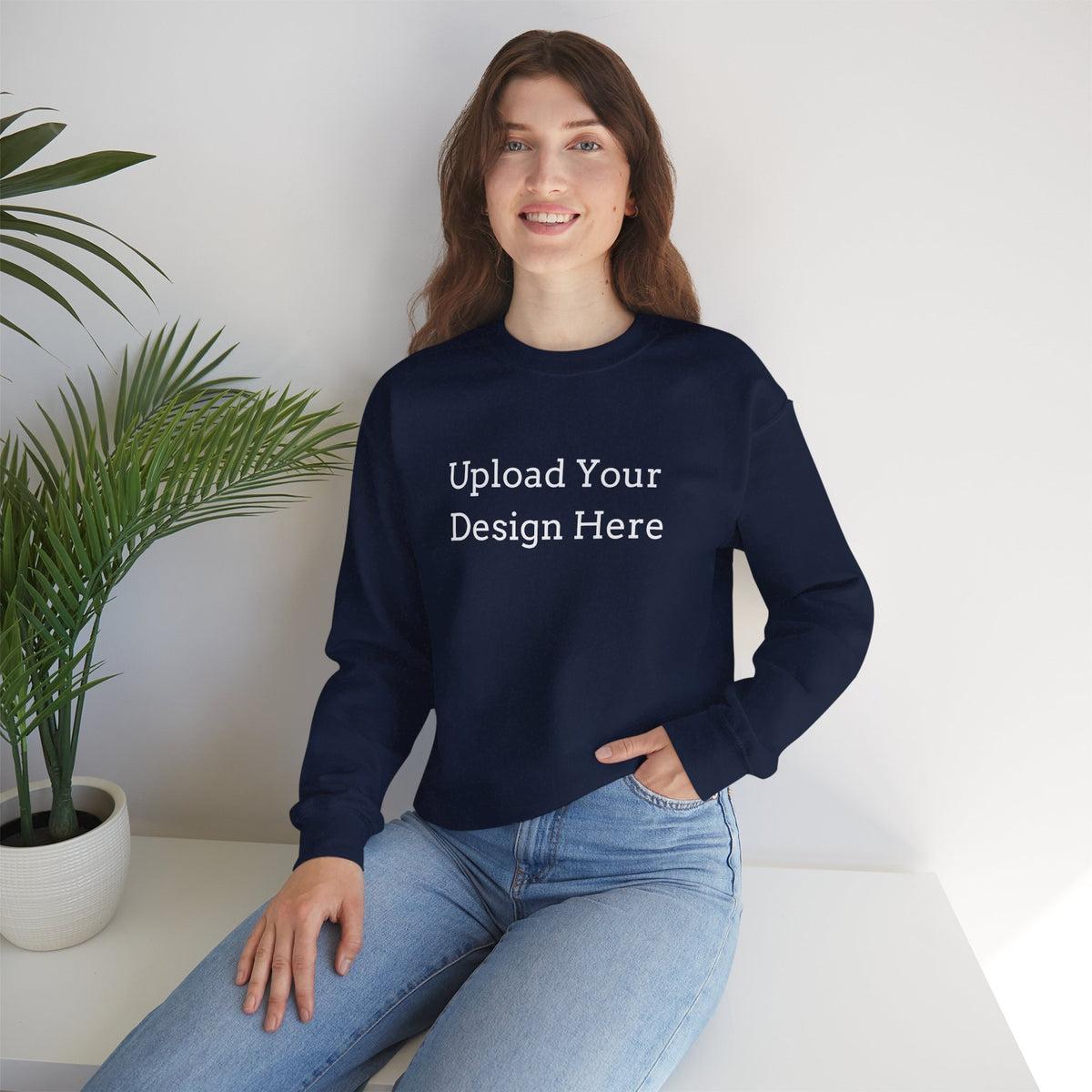 Felpa girocollo donna personalizzabile – Modello B