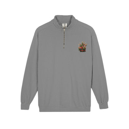 Felpa uomo con zip corta Festive Bounty