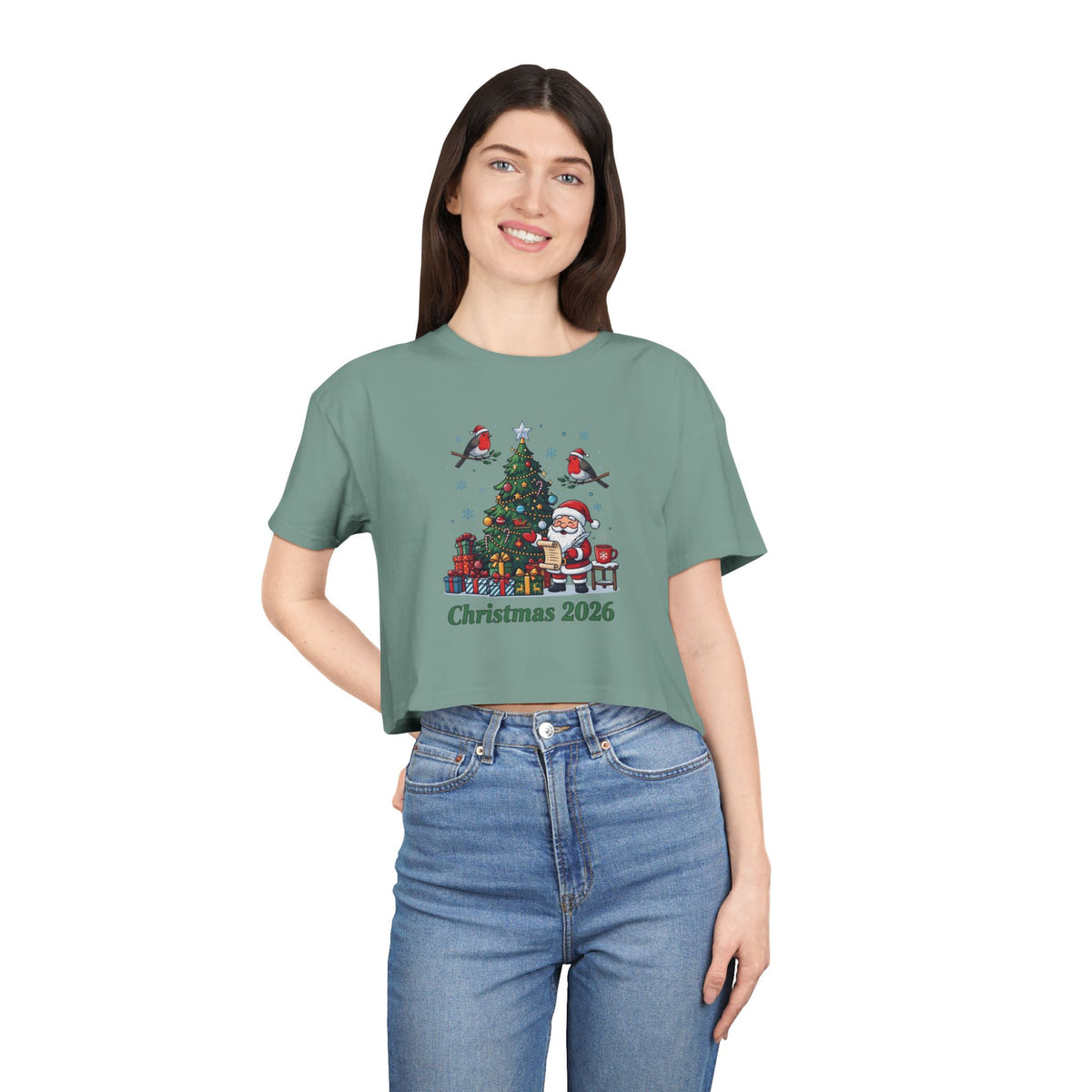 T-shirt crop donna – Natale 2026