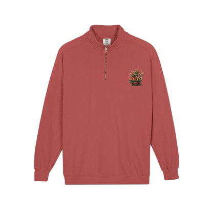 Felpa uomo con zip corta Festive Bounty