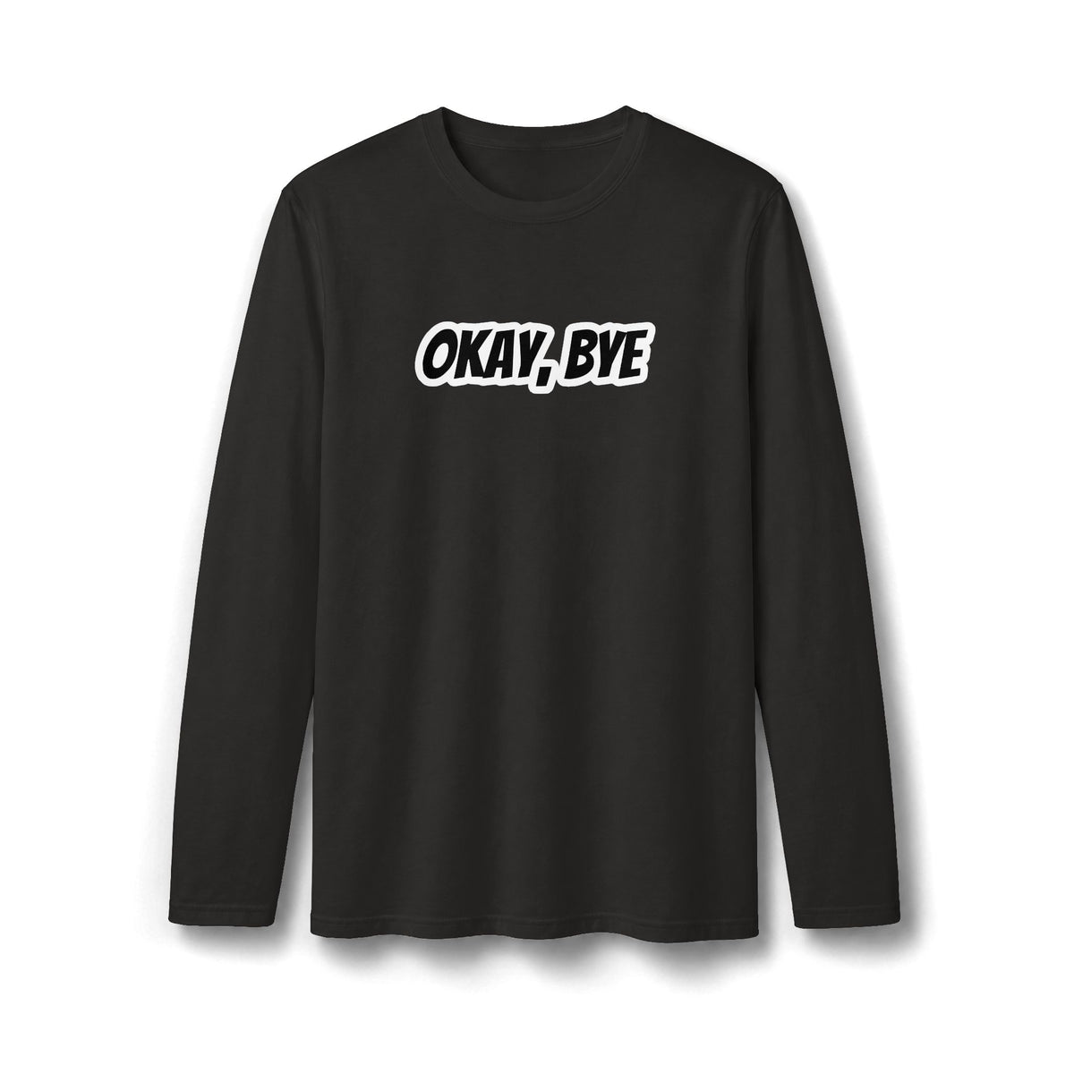 Maglia a maniche lunghe uomo scura «Okay Bye»