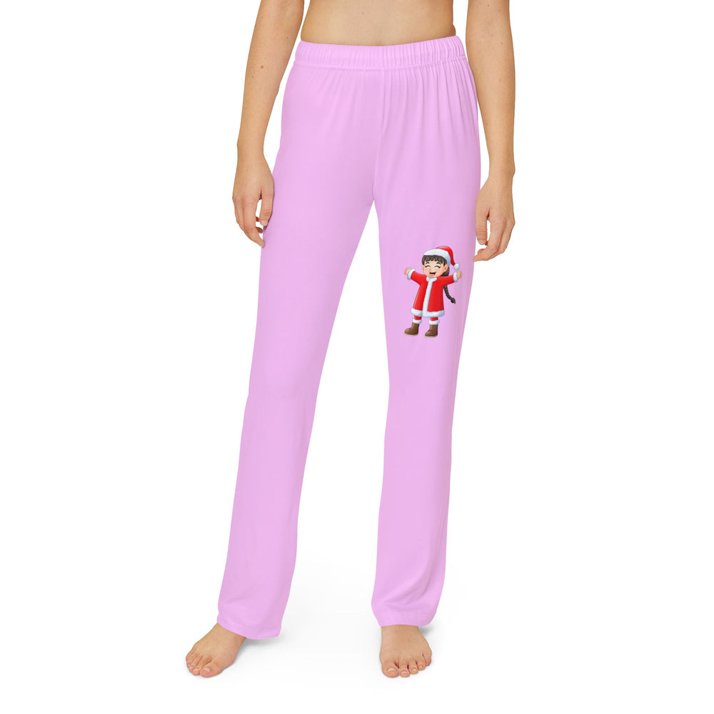 Pantaloni comfort rosa bambini – Piccola Signora Natale