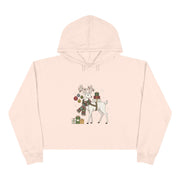 Felpa crop con cappuccio donna – Renna di Natale
