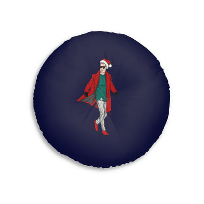 Cuscino da pavimento rotondo trapuntato Swag Claus
