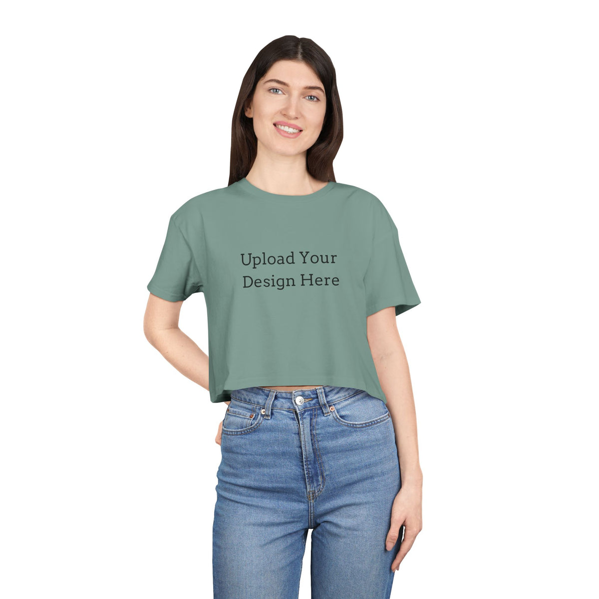 T-shirt crop donna personalizzabile – Modello A
