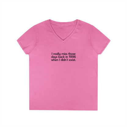 T-shirt scollo a V donna «Nostalgic Void»