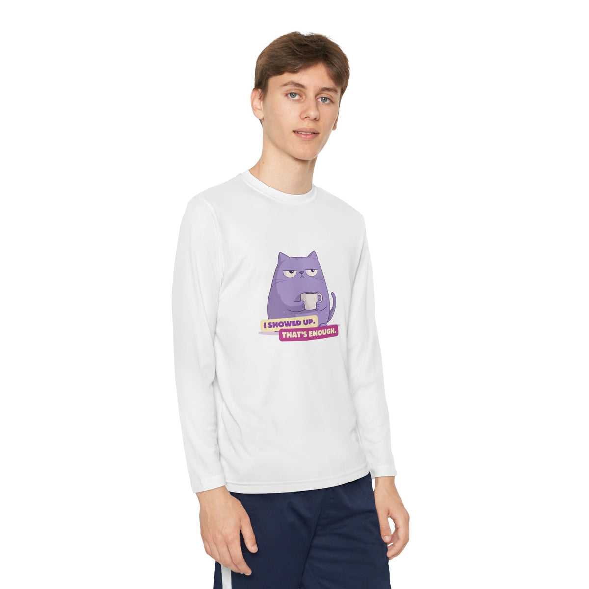 Maglia maniche lunghe ragazzi «I Showed Up»