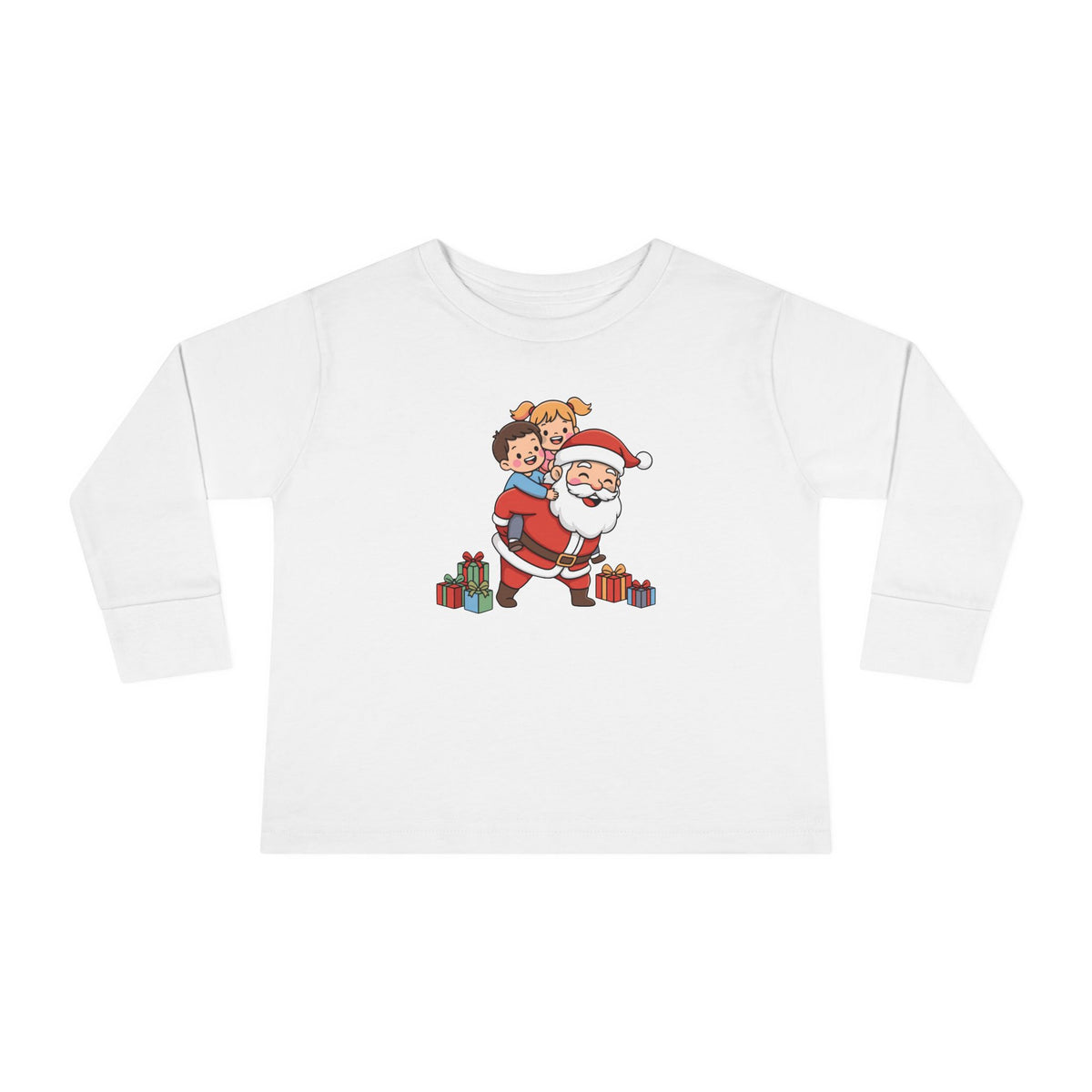 Maglia maniche lunghe bimbi piccoli – Babbo Natale a Cavalluccio