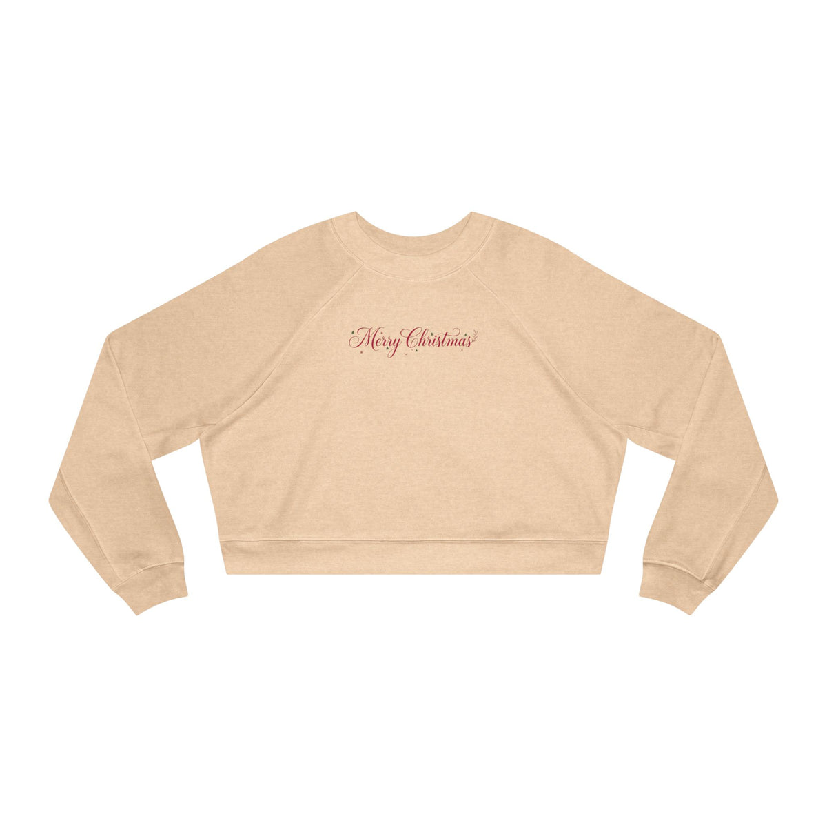 Felpa crop donna – Buon Natale Design 3