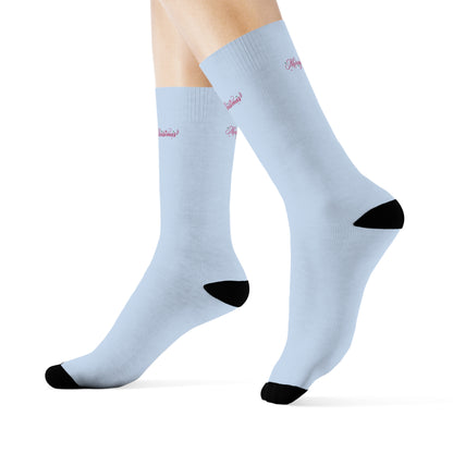 Calzini corti azzurri – Buon Natale Design 3