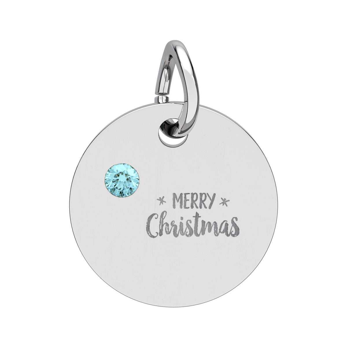 Charm a cerchio con pietra del mese – Buon Natale
