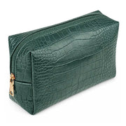 Beauty case da viaggio con lettere effetto coccodrillo