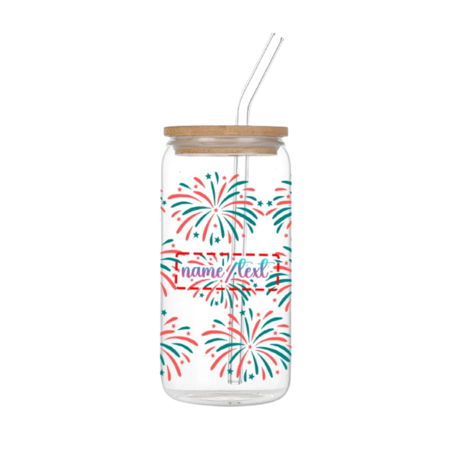 Bicchiere personalizzato con fuochi d'artificio 473 ml