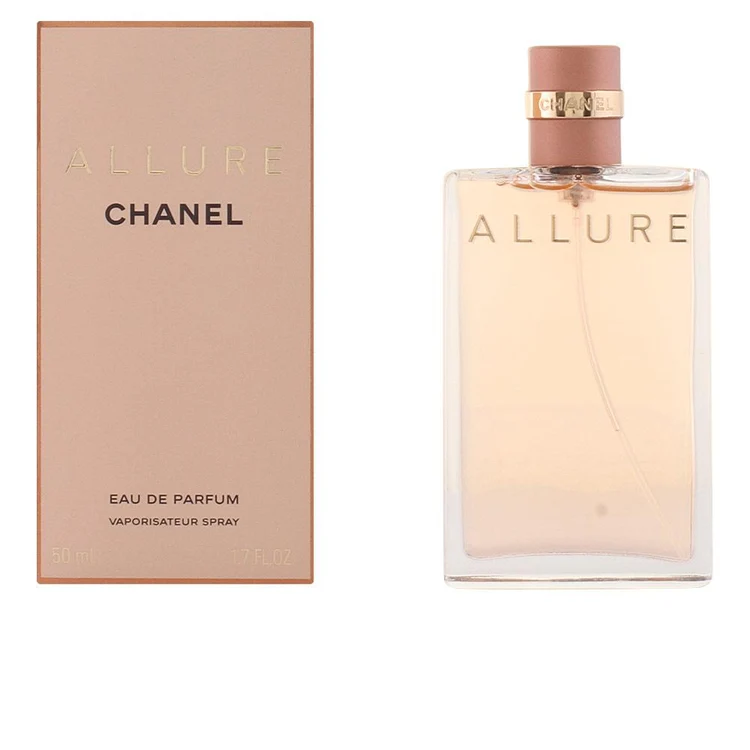 Chanel Allure Eau de Parfum da donna, profumo floreale orientale elegante con note di gelsomino, rosa, sandalo e patchouli.