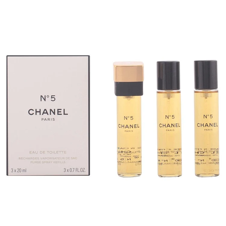 Chanel N°5 Eau de Toilette donna, fragranza floreale iconica con aldeidi, gelsomino, rosa, sandalo, vaniglia e vetiver.