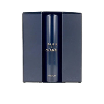Chanel Bleu Eau de Parfum uomo ricaricabile, fragranza legnosa e aromatica con limone, pompelmo, menta, patchouli e note ambrate.