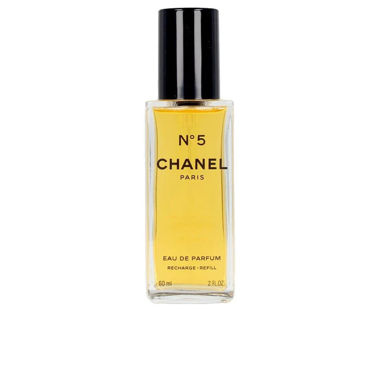 Chanel N°5 Eau de Parfum Spray Ricaricabile donna, fragranza floreale iconica ed elegante con packaging sostenibile.