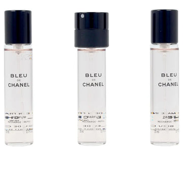 Chanel Bleu Eau de Parfum uomo ricaricabile, fragranza legnosa e aromatica con limone, zenzero, vetiver, incenso e patchouli.