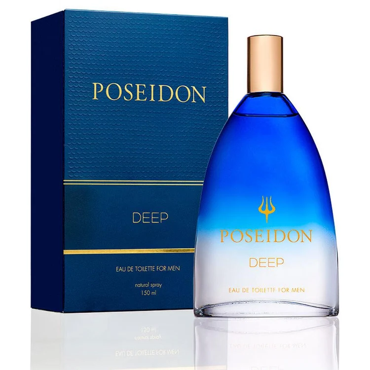 Poseidon Deep Men Eau de Toilette uomo, fragranza intensa e sensuale con note di tabacco, cognac, pelle e ambra grigia.