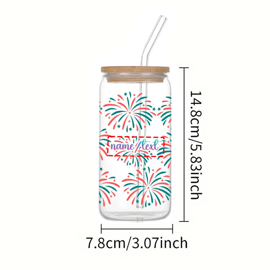 Bicchiere personalizzato con fuochi d'artificio 473 ml