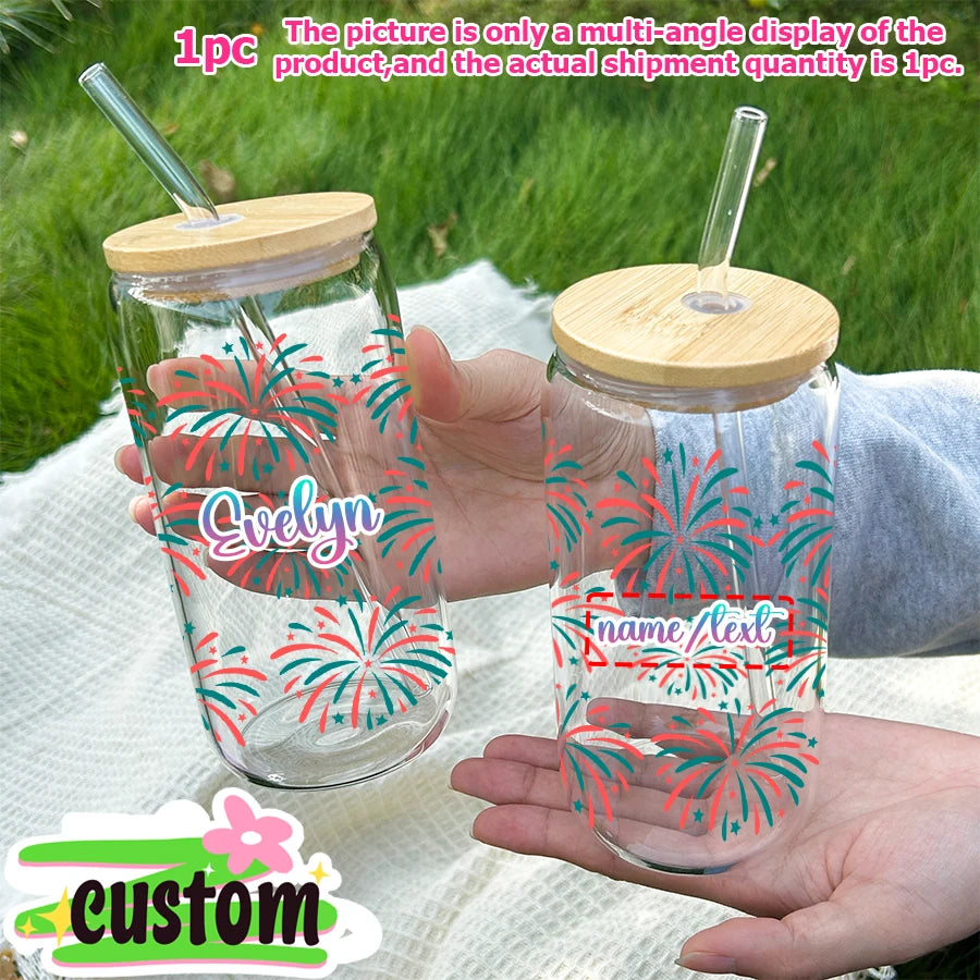 Bicchiere personalizzato con fuochi d'artificio 473 ml