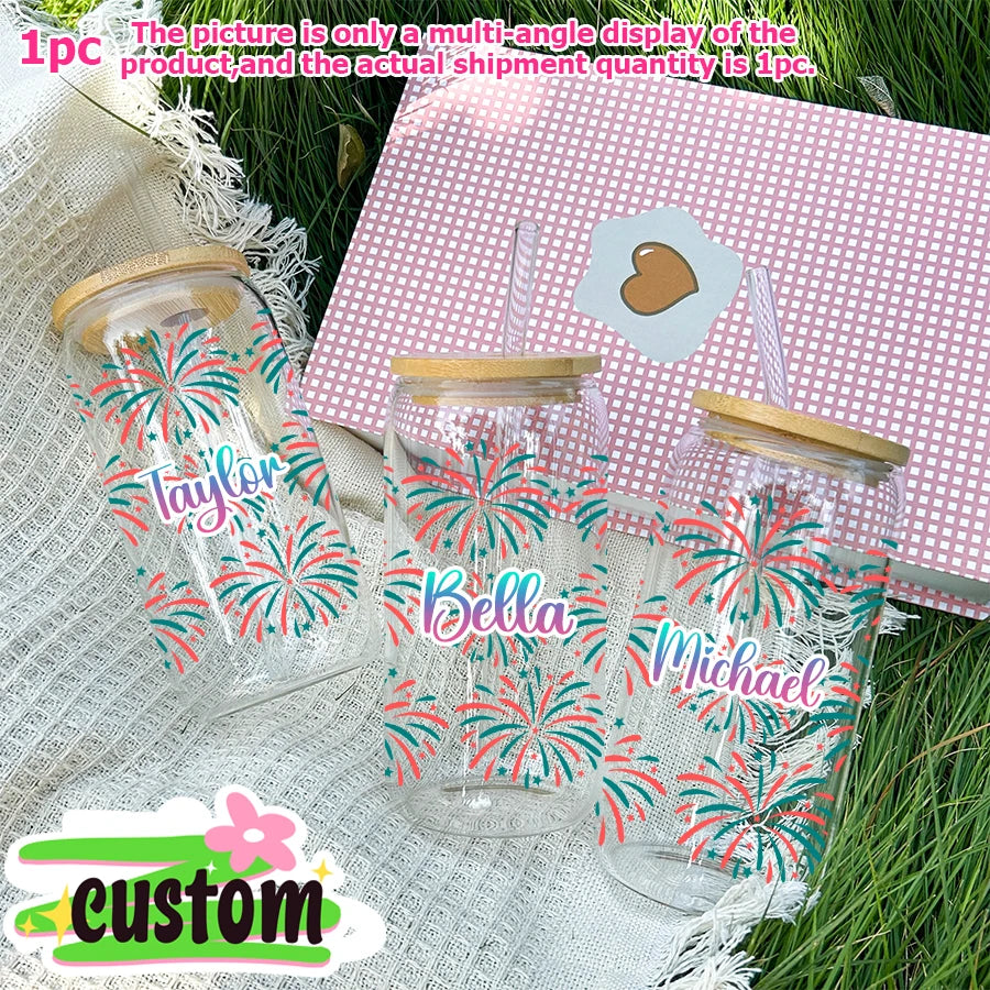 Bicchiere personalizzato con fuochi d'artificio 473 ml