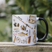 Tazza da pesca personalizzata con nome in ceramica per uomo