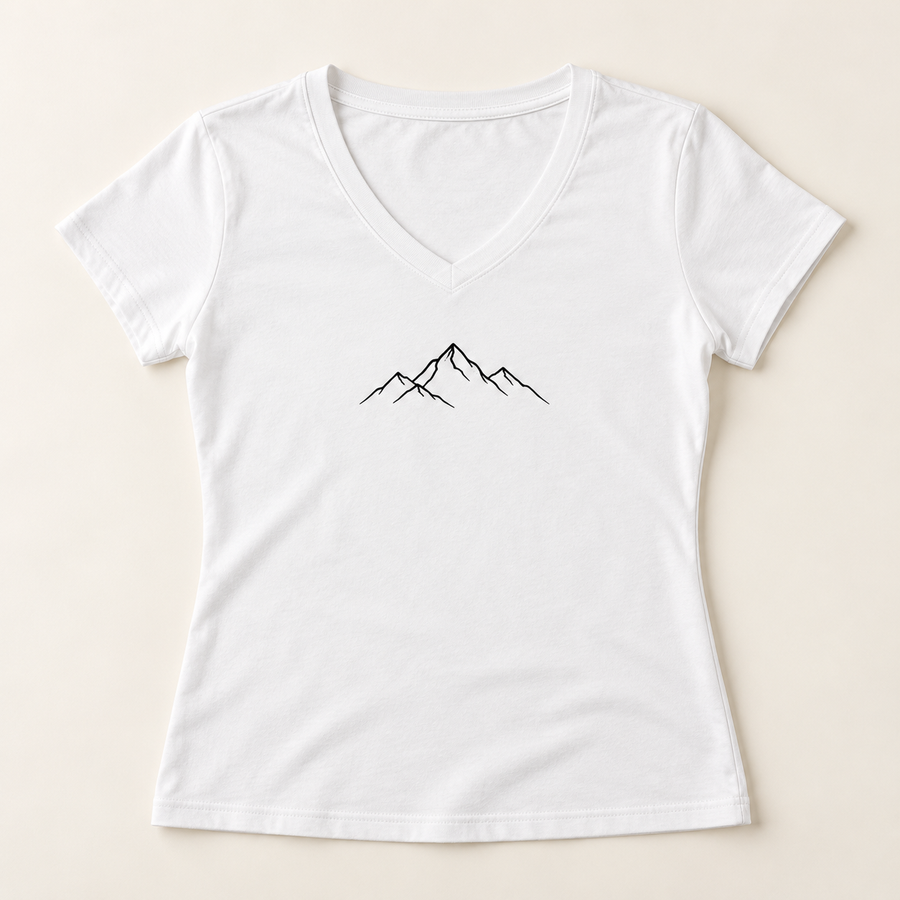 T-shirt donna personalizzabile con scollo a V